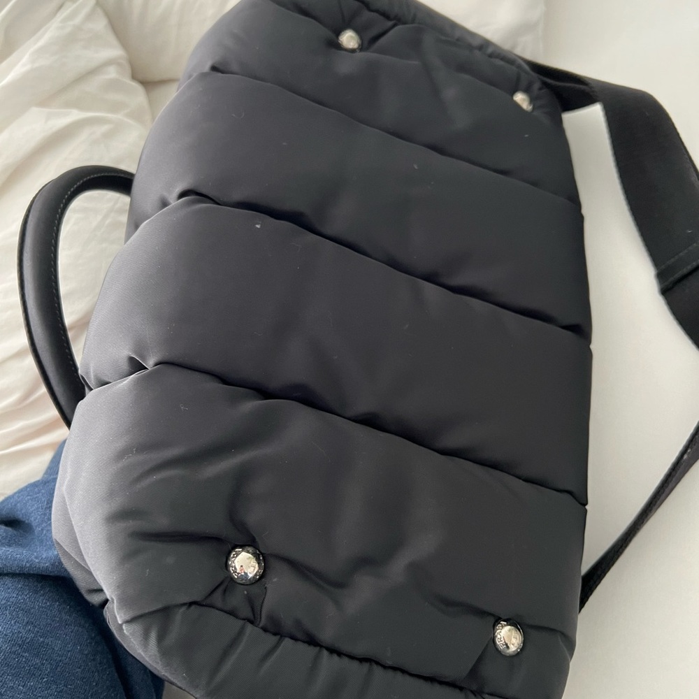 Prada Black Quilted Nylon Dome Satchel with Silver Hardware - Picture 4 of 8